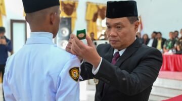 Bupati Kukuhkan Paskibraka Kabupaten Humbang Hasundutan 2025.