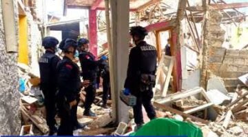 Detasemen Gegana Satbrimob Polda Metro Jaya Tangani Ledakan Gas di Pondok Cabe Ilir, Tangerang Selatan
