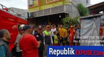 Satu Unit Rumah Tempat Usaha Laundry Hangus Terbakar di Kelurahan Kapuk Jakarta Barat