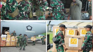 TNI Salurkan Logistik ke Wilayah Terisolasi dengan Metode Airdrop