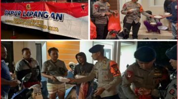 Brimob Polda Metro Jaya Hadir di Sukamekar, Dapur Lapangan Bantu Warga Terdampak Banjir