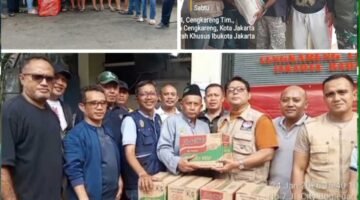 Ketua Forum RW Cengkareng Timur Berikan Bantuan Sembako Kepada Warga RW Terdampak Banjir 