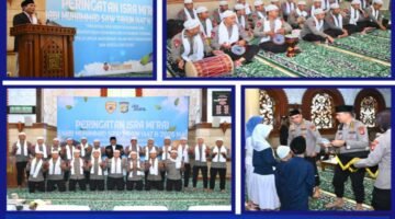 Tim Hadroh Brimob Metro Jaya Iringi Peringatan Isra Mi’raj di Polda Metro Jaya