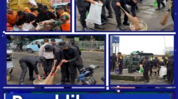 Aksi Nyata Jaga Jakarta, Brimob Metro Jaya Bersih-bersih Ciputat