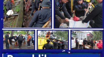 Detasemen Gegana Satbrimob PMJ Gelar “Jaga Jakarta Bersih” di Kali Grogol, Palmerah