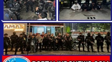 Patroli Brimob Gabungan Amankan Pemuda Bawa Sajam di Pulogadung