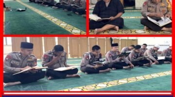 Brimob PMJ Warnai Pembinaan Rohani dengan Tadarus Al-Qur’an di Masjid At-Taubah, Kwitang