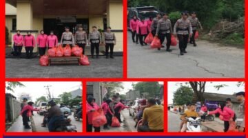 Turun ke Jalan, Brimob Polri dan Bhayangkari Bagikan Takjil di Cikarang