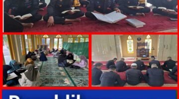 Tadarus Bersama Brimob dan Bhayangkari di Masjid Al-Amin