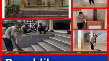 Brimob Polda Metro Jaya Gelar Bakti Sosial di Bulan Ramadhan Bersihkan Musholla Ar-Rohman di Ciputat, Tangerang Selatan
