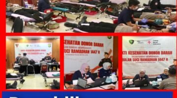 Brimob Polda Metro Jaya Gelar Donor Darah untuk Bantu Penuhi Stok PMI di Bulan Ramadhan 1447 H