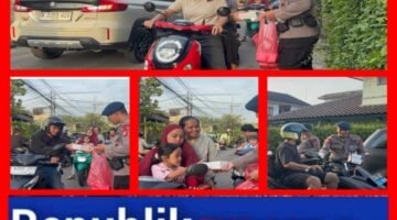 Brimob Polda Metro Jaya Tebar Takjil Gratis di Jalan Ciputat