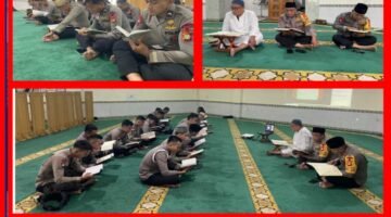 Ramadhan 2026, Batalyon A Pelopor Brimob PMJ Tadarus dan Doa Bersama di Masjid At-Taubah Kwitang