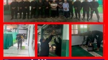 Gegana Brimob PMJ Bersihkan Masjid Al-Magfiroh di Slipi, Wujud Kepedulian Jaga Lingkungan
