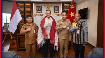 Bupati Humbahas Audiensi Kepada Sekretaris Militer Presiden, Perkuat Kolaborasi Pembangunan.