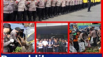 Brimob Polda Metro Jaya Ikut Aksi Bersih Pasar Kramat Jati, Dorong Lingkungan Pasar Lebih Sehat