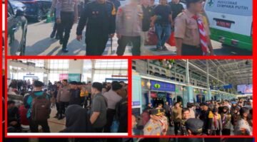 Dansat Brimob Polda Metro Jaya Cek Terminal hingga Stasiun, Pastikan Pengamanan Mudik Ketupat Jaya 2026