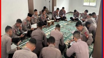 Batalyon C Pelopor Tadarus Juz 23 di Ciputat, Isi Ramadan dengan Penguatan Mental Personel