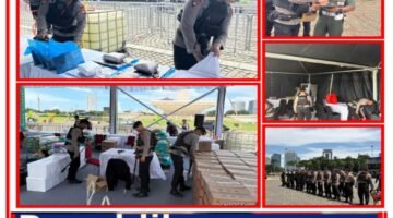 Brimob Polda Metro Jaya Sterilisasi Silang Monas, Pastikan Kegiatan Masyarakat Aman dan Lancar Pasca Lebaran