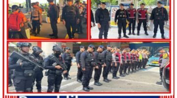 Brimob Polda Metro Jaya Sterilisasi Stasiun Gambir, Arus Penumpang Pasca Lebaran Terkendali