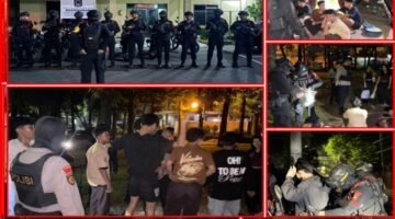 Brimob Batalyon B Pelopor Polda Metro Jaya Amankan Remaja Pesta Miras Saat Patroli Dini Hari di Duren Sawit