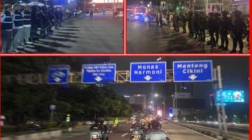 Brimob Polda Metro Jaya Gelar Patroli Skala Besar, Kawasan HI-Monas Aman Terkendali