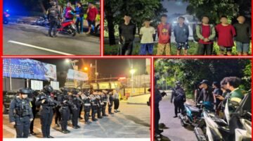 Brimob Polda Metro Jaya Bubarkan Balap Liar di Malaka Jakarta Timur