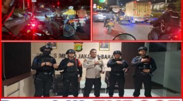 Den Gegana Brimob Polda Metro Jaya Den Gegana Patroli Jakarta Barat, Situasi Dini Hari Aman Terkendali