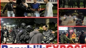Brimob Metro Jaya Batalyon D Pelopor Intensif Patroli Bekasi, Antisipasi Tawuran dan Balap Liar