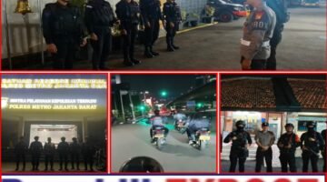 Brimob Polda Metro Jaya Den Gegana Patroli Dini Hari, Jakarta barat Aman Terkendali