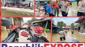 Gerak Cepat Brimob Polda Metro Jaya Evakuasi, Warga Terdampak Banjir di Cipondoh Kota Tangerang