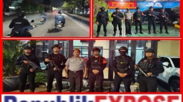 Den Gegana Brimob Metro Jaya Patroli Dini Hari di Jalur Rawan Jakarta Barat