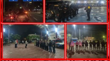 Patroli Gabungan Brimob Metro Jaya Pastikan Situasi Jakarta Pusat Tetap Aman