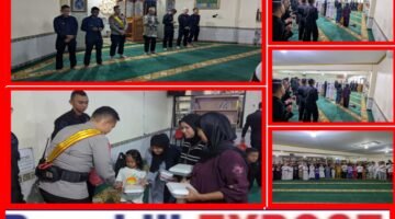 Brimob Metro Jaya Isi Jumat Berkah dengan Doa Bersama dan Santunan Anak Yatim di Masjid At-Taubah