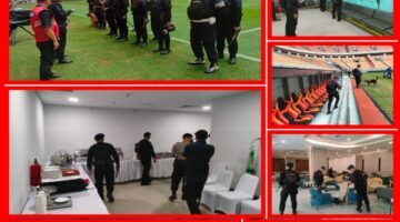 Brimob Metro Jaya Melaksanakan Sterilisasi Jelang Pertandingan Persija vs Semen Padang di Stadion JIS