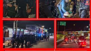 Tim Patroli Brimob Polda Metro Jaya Patroli Skala Besar Antisipasi Balap Liar dan Sajam di Jakpus