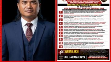 LBH Harimau Raya Sampaikan 11 Tuntutan Terkait Pengawasan Ketenagakerjaan di Kabupaten Bekasi