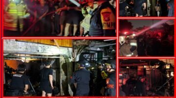 Brimob Polda Metro Jaya Gerak Cepat Bantu Padamkan Kebakaran di Pasar Jiung