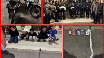 Brimob Polda Metro Jaya Amankan 6 Pemuda dan Clurit Usai Tawuran di Tanjung Priok