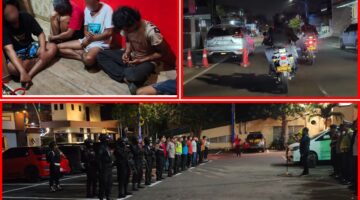 Brimob Polda Metro Jaya Amankan Lima Terduga Pelaku dan Celurit Saat Patroli Antitawuran di Tanjung Priok