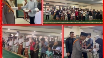 Brimob Polda Metro Jaya Santuni Anak Yatim dan Berbagi Jumat Berkah di Mako Satbrimob Polda Metro Jaya