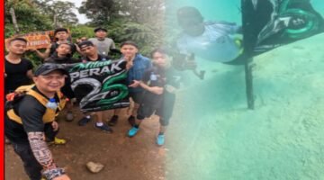 Sukses !!! Pengibaran Bendera Milad Perak FBR ke-25 Tahun di Gunung Salak II dan Bawah Laut Kepulauan Seribu