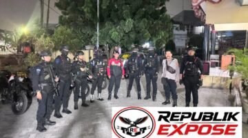 Patroli Gabungan Brimob Metro Jaya Jaga Kondusivitas Tangerang Kota
