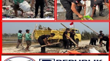 Brimob Polda Metro Jaya Bersihkan Pantai dan Sungai Kaligaga, Wujudkan Lingkungan ASRI