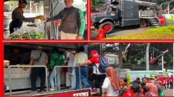 Brimob Polda Metro Jaya Hadirkan Dapur Lapangan, Beri Layanan Makanan dan Minuman Semarak HUT RI ke-81 di Monas
