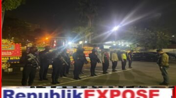 Brimob Polda Metro Jaya dan Polsek Benda Jaga Kamtibmas hingga Dini Hari