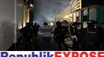 Brimob Polda Metro Jaya Sigap Amankan Lokasi Kebakaran Gudang di Bekasi
