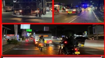 Batalyon C Pelopor Brimob Metro Jaya Semprot Jalan Antisipasi Abu Anak Krakatau di Ciputat-Pamulang, Tangerang