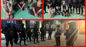 Patroli Brimob Amankan 3 Terduga Pelaku Perampasan di Tomang