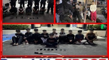 Brimob Amankan 18 Pemuda Diduga Hendak Tawuran di Jaktim, Ditemukan Celurit hingga Molotov